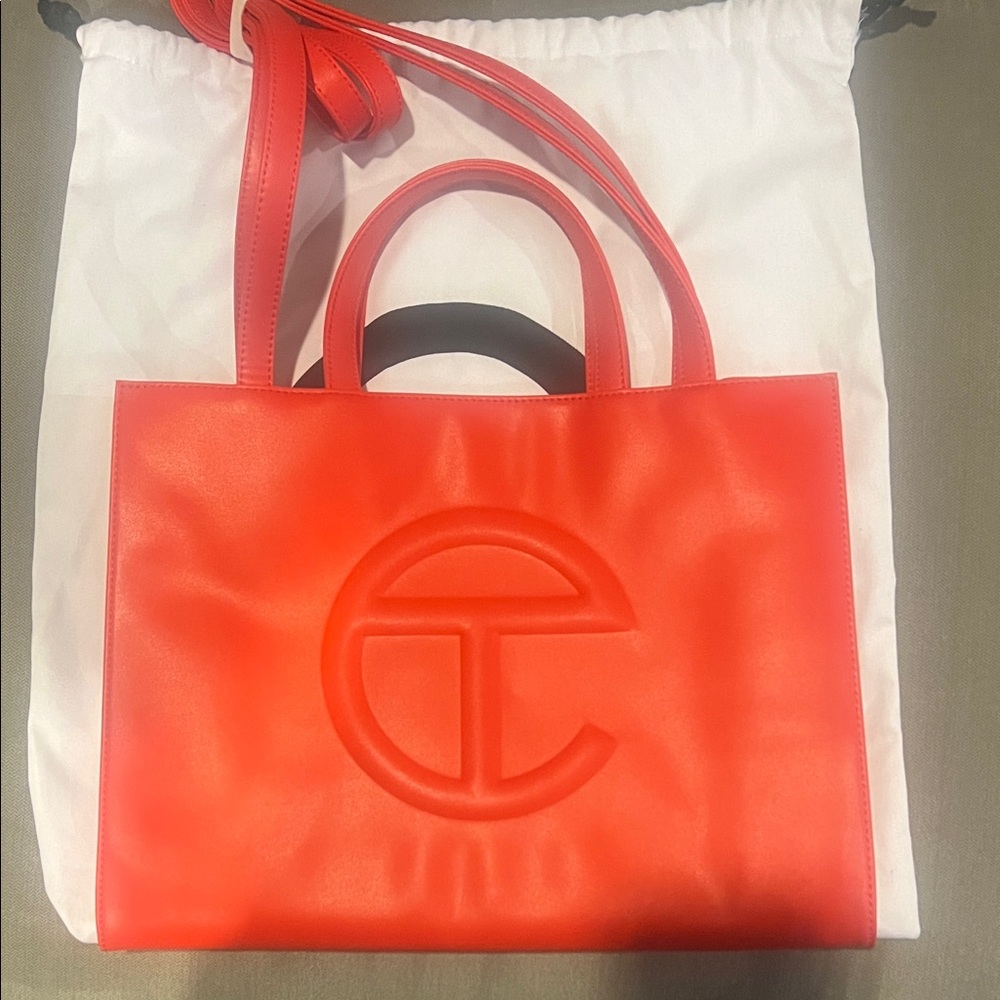 Telfar Red Medium Shopping Bag (NEW)